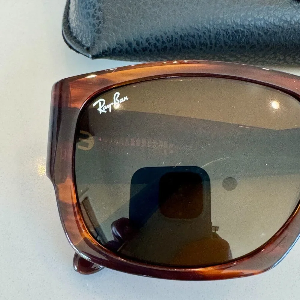 Ray-Ban RB2187 Nomad 954/33 STriped Brown Unisex Sunglasses - New with Box
